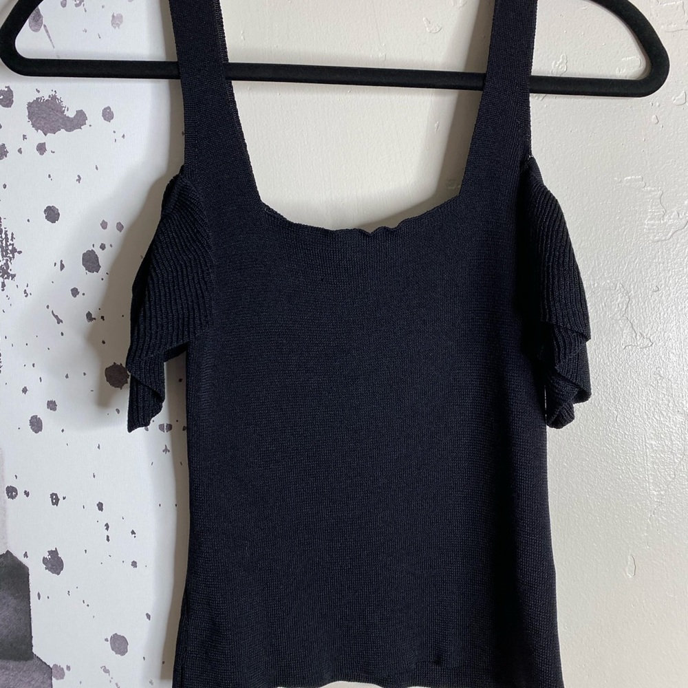 TOPSHOP KNIT TOP WITH SLEEVES